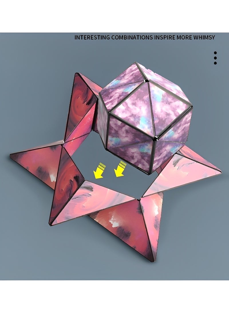 REOCLE Shape Shifting Box Shapeshifting Cube Magic Star Cube Magic 3D Puzzle Cube Transforms Into Over Multi Shapes for Kids and Adults - Image 5