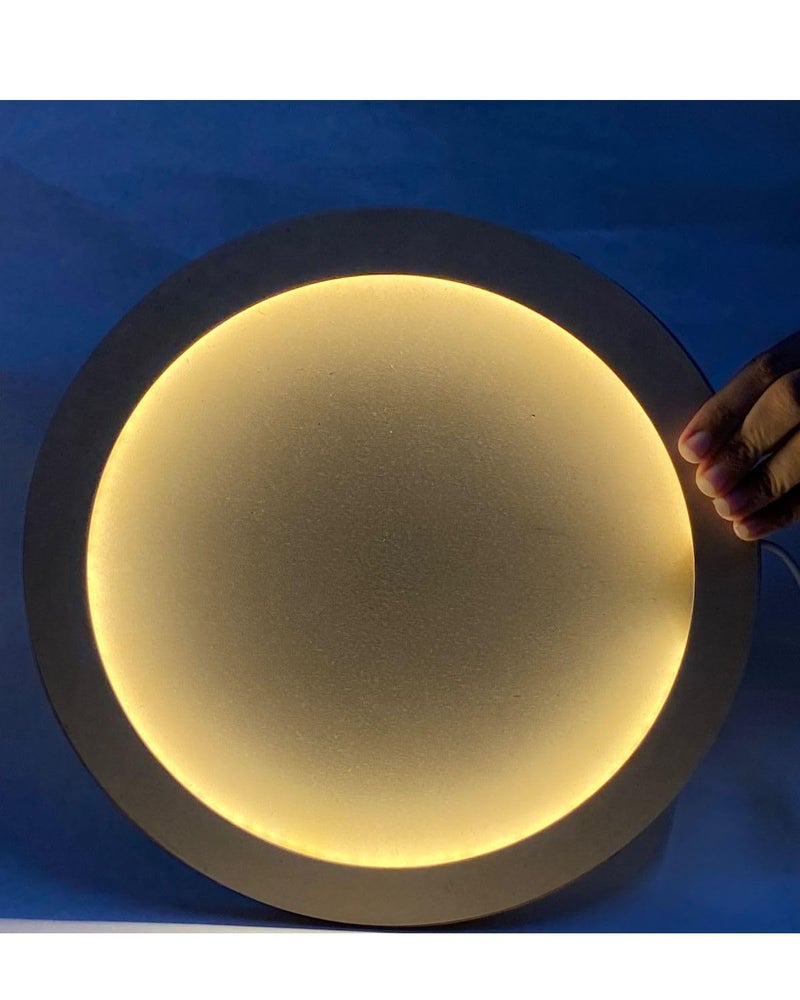 Snoogg 6-inch Round shape LED Cradled Frame/Shadow Box, all-around LED lighting. designed frame allows you to showcase your artistry in a way that stands out from the crowd - Image 4
