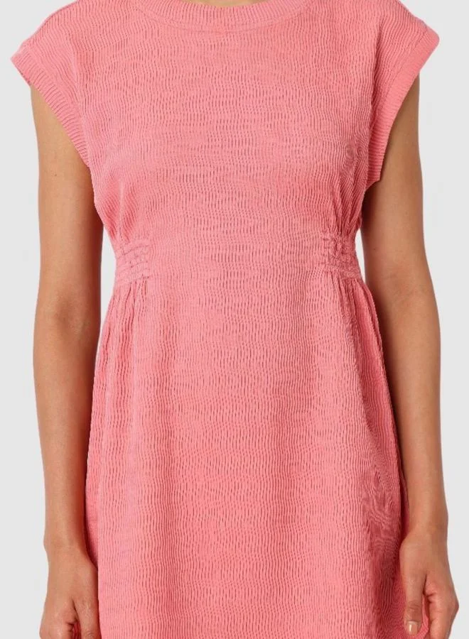 Freehand  Women Regular Fit Textured Crew Neck Sleeveless Mini Dress for Women | Best Price UAE