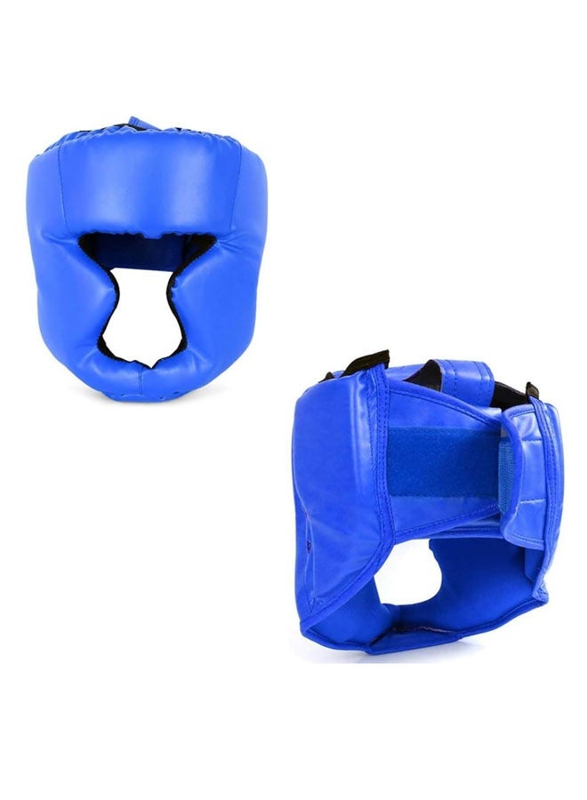 Generic Kickboxing Head Gear for MMA Training soft and Adults/Kids comfortable Sparring Martial Arts Boxing Helmet（blue）  - Image 3
