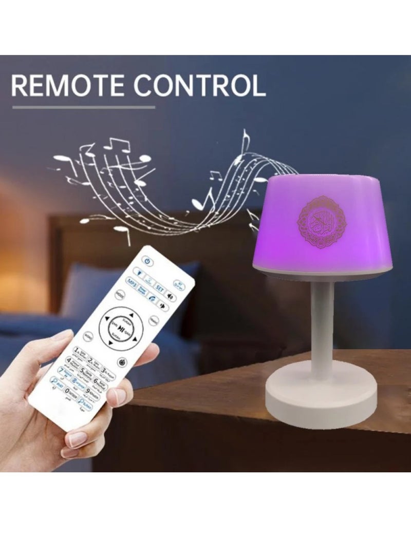 DIGI CORE Table Lamp Quran Speaker Muslim Bluetooth Speaker Digital APP And Remote Control Night Light Desk Lamp For Kids And Adults Ramadan Gifts Home Decoration Table Lamp Quran Lamp - Image 2