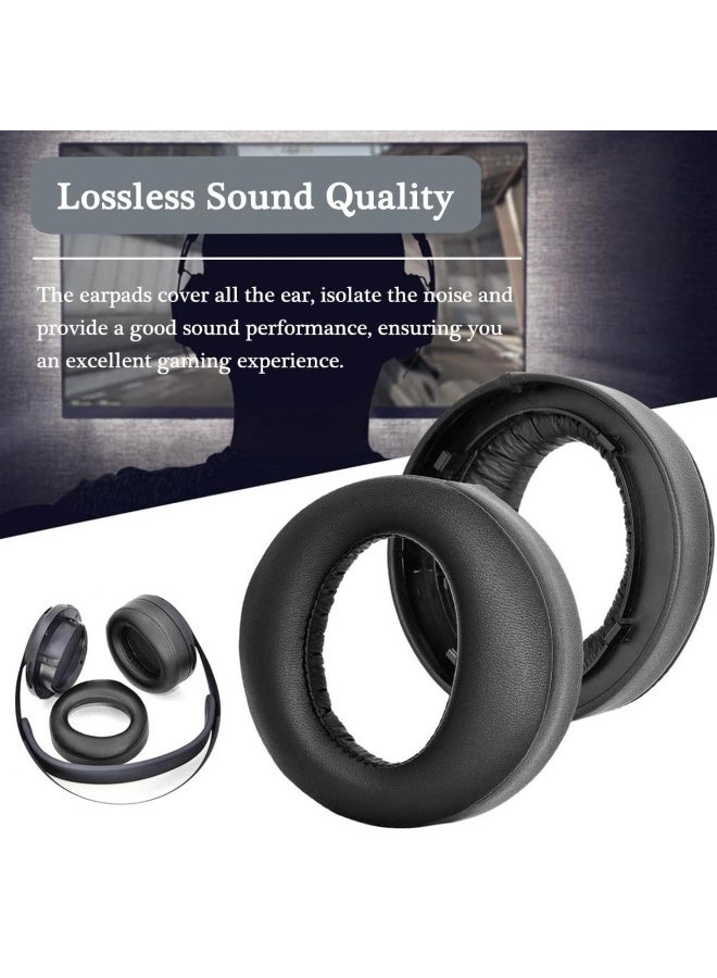1pair Earpads Cushions Headphone Ear Pads for Sony PlayStation PS5 Pulse Elite Wireless Headset Noise Isolation Cushions Cover Earmuff Replacement (Leather Replacement Ear Pads) - Image 5