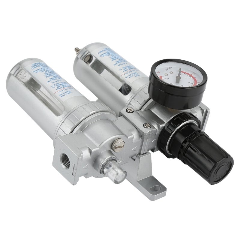 NANPU Air Filter Regulator: 1/4'' Air In/Outlet, 0-1.0Mpa Adjustable Pressure, Durable Aluminum Plastic Construction - Lightweight Compact Design, Moisture Particle Removal for Compressed Air Systems - Image 5