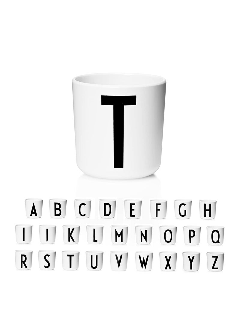 Design letters Design Letters Melamine Sippy cups for Baby 7 Oz A-Z | Kids Cups Designed in Denmark Reusable Cup for Baby 6+ Month|Learning Cup BPA/BPS Free | Children Drinking Cup Dishwasher Safe, Toddler Cup White  - Image 1