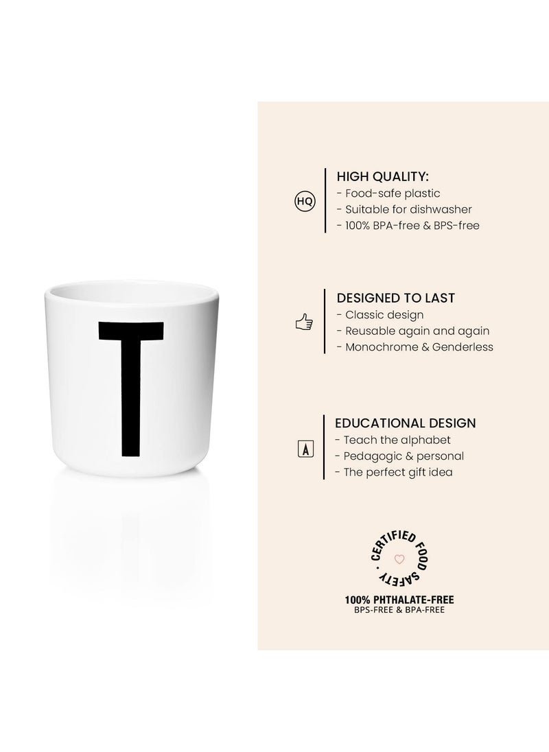 Design letters Design Letters Melamine Sippy cups for Baby 7 Oz A-Z | Kids Cups Designed in Denmark Reusable Cup for Baby 6+ Month|Learning Cup BPA/BPS Free | Children Drinking Cup Dishwasher Safe, Toddler Cup White  - Image 3