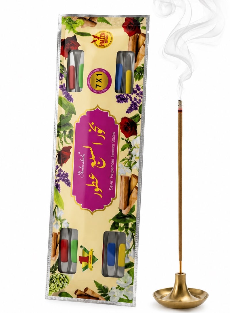 Seven Fragrances Premium Incense - 28 Sticks of Royal Aromatic Assortment
