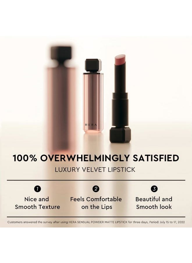 HERA Sensual Powder Matte Lipstick #489 HEE | Comfort and Soft Velvet Finish for Daily Use, Long-lasting, Hydrating & Moisturing, Korean Makeup, 0.11 oz. (3g)  - Image 5