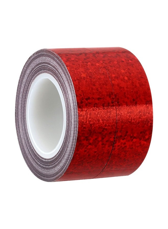 PATIKIL Glitter Sparkle Tape 15Mm X 5M, 2 Pack Holographic Art Decorative Masking Tapes Self-Adhesive For Diy Scrapbook Art Craft Wrapping, Red - Image 1