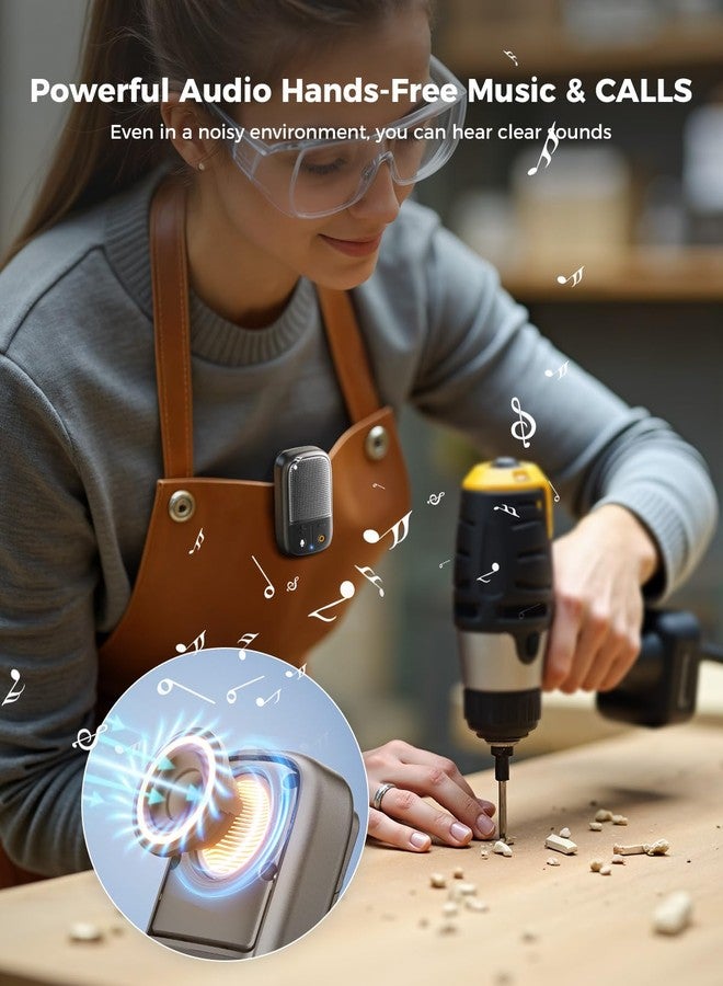 SUPERONE (Updated Version) Wearable Bluetooth Speaker with Voice Assistant & Mic, IPX7 Waterproof Clip-on Portable Speaker, TWS Pairing, Up to 30H of Play, for Outdoor Golf Work Pool - Image 4