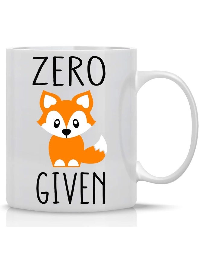 Spoil Your Wall Funny Quote Zero Fox Given - Funny 11Oz Coffee Mug By Spoil Your Wall - Image 1