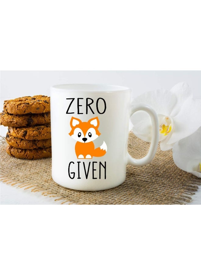 Spoil Your Wall Funny Quote Zero Fox Given - Funny 11Oz Coffee Mug By Spoil Your Wall - Image 5