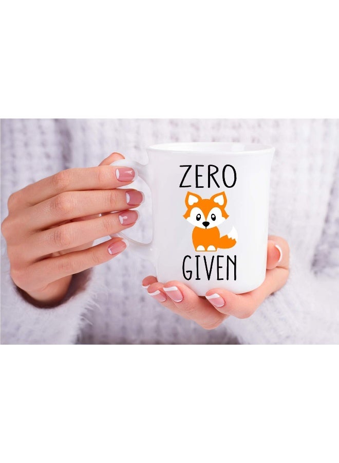 Spoil Your Wall Funny Quote Zero Fox Given - Funny 11Oz Coffee Mug By Spoil Your Wall - Image 3