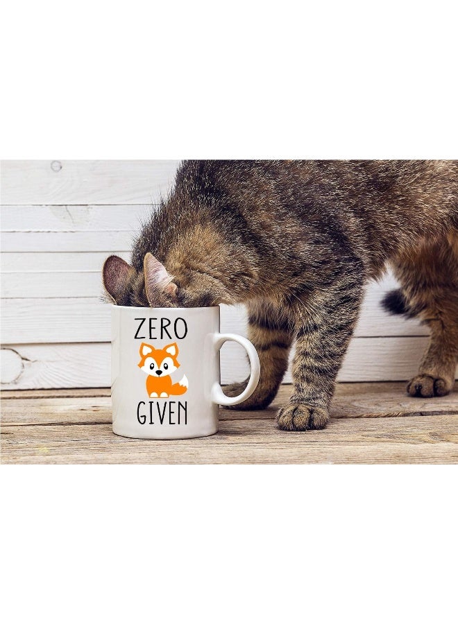 Spoil Your Wall Funny Quote Zero Fox Given - Funny 11Oz Coffee Mug By Spoil Your Wall - Image 4