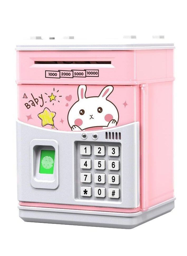 General Simulation fingerprint sensing children's piggy bank cartoon ATM password box automatic money roll creative birthday gift toy  - Image 1