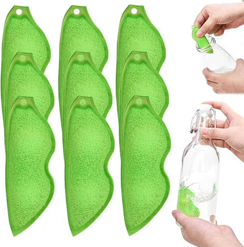 klarako Magic Beans Bottle Cleaner - Beans-Shaped Bottle Cleaning Sponge, 2023 New Heat Resistance Reuseable Bottle Cleaning Sponge for Internal Cleaning of Small Mouth Water Bottle (9pc) - Image 1