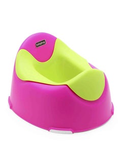babyhug Babyhug Winsome Potty Chair with Splash Guard, Removable Bowl, Anti-Skid Base for Kids 6-24 Months, 32.5 x 28 x 20 cm - Dark Pink an Green  - Image 1