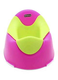 babyhug Babyhug Winsome Potty Chair with Splash Guard, Removable Bowl, Anti-Skid Base for Kids 6-24 Months, 32.5 x 28 x 20 cm - Dark Pink an Green  - Image 2
