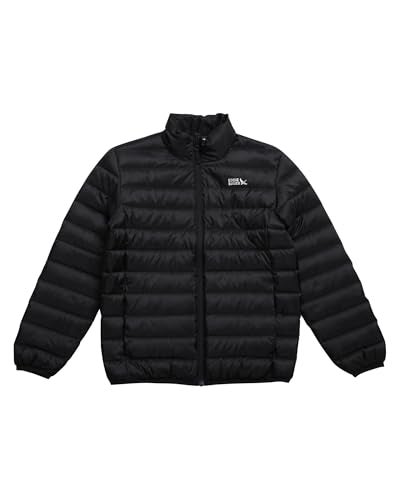 Eddie Bauer Kids' Jacket - CirrusLite Weather Resistant Down Coat for Boys and Girls- Insulated Quilted Bubble Puffer (5-20), Size 7-8, Black Onyx - Image 3