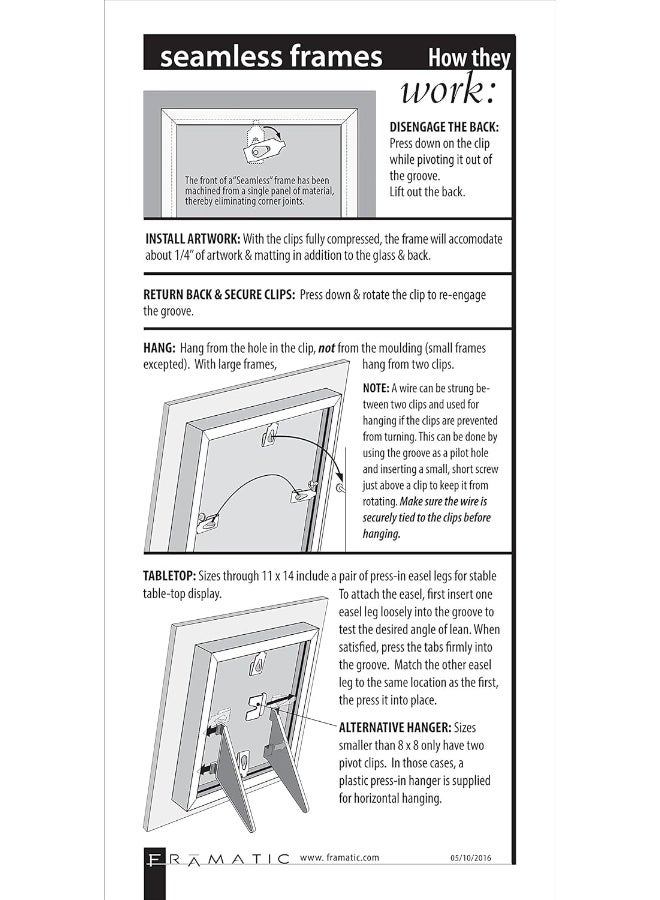 MCS Framatic Modern 12x12 Inch Frame with Mat for 10x10 Inch Photo, Black (302196) - Image 4