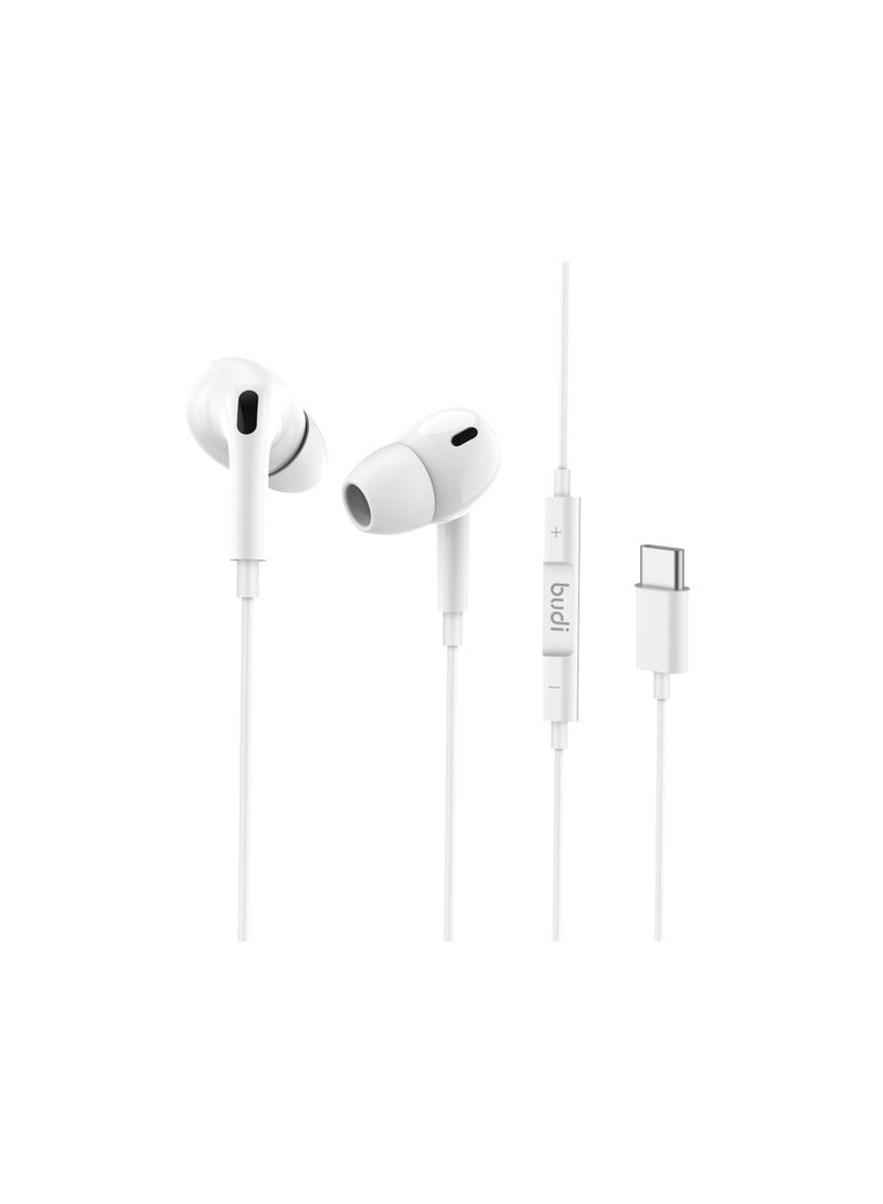 budi سماعة أذن داخلية BUDI مع ميكروفون EP30TW - صوت واضح وملاءمة مريحة