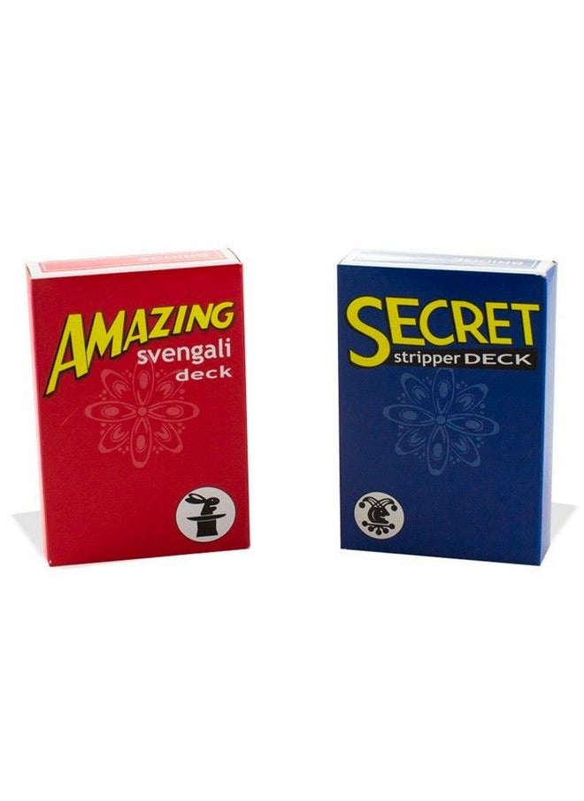 MAGIC MAKERS Amazing Svengali And Secret Stripper Deck Kit Hundreds Of Possible Tricks From Beginner To Expert In This Set (Red Svengali And Blue Stripper)  - Image 2