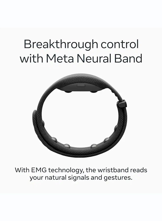 ميتا Meta - Ray-Ban Display & Neural Band | AI glasses with in-lens display, Standard Size 1, Black - Image 3