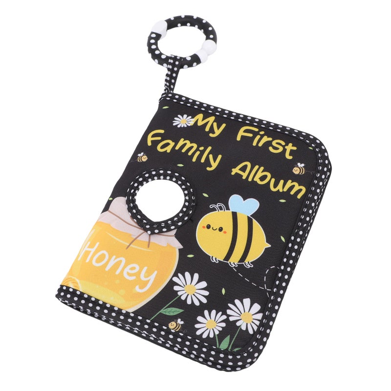 Baby Soft Photo Album: 18.5 X 14 Cm Soft Fabric With Safety Mirror - Black Bee Themed Holds 17 4 X 6 Inches Photos Baby Photo Book For Baby Memory Keeping, Toddlers And Gifting - Image 4