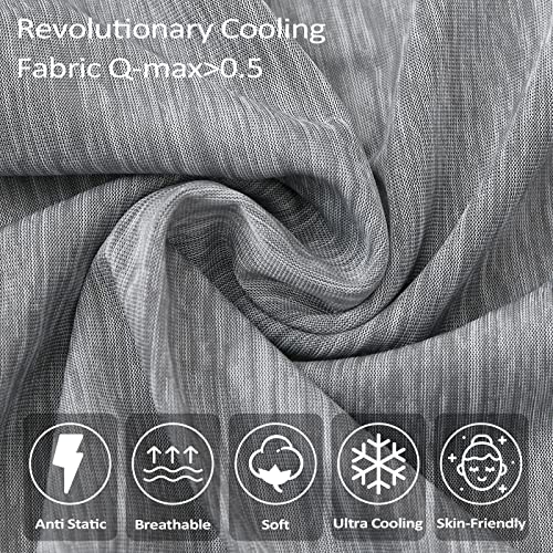 Topcee Cooling Pillowcases, 2 Packs Queen Size Arc-Chill Q-Max>0.5 Ultra Soft Cooling Pillow Cases for Hair and Skin, Breathable Cold Pillow Case for Hot Sleepers & Night Sweats (Gray 20x30) - Image 4