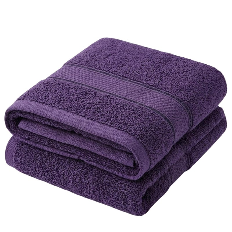 100% Cotton 100% Thick Terry 500 Gram 500 Grams Soft and Absorbent Made in Egypt for Home, Bathroom, Beach and Trips (Dark Mauve) - Image 1