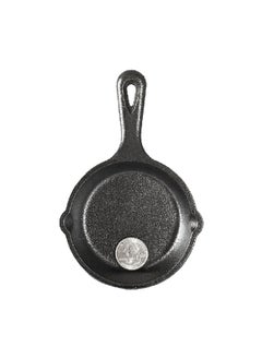 LODGE Seasoned Even-Heating Rugged Cast Iron Mini Skillet Black 8.9 cm LMS3  - Image 2