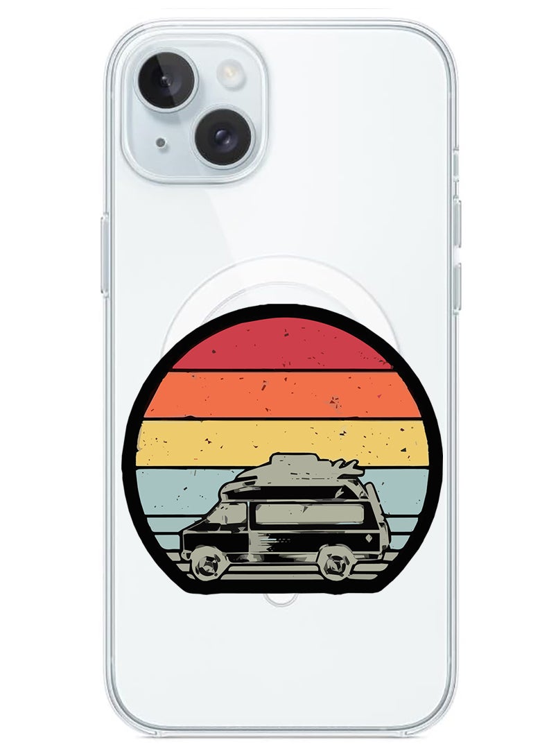 Theodor Magnetic Case for iPhone 15 6.1-inch Compatible with MagSafe Wireless Charging, Shockproof Phone Bumper Cover Car-01 - Image 1