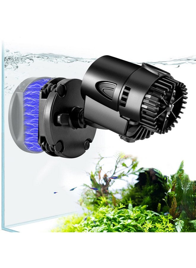 AQQA Wave Maker Pump, 530GPH Aquarium Circulation Pump 360 Degree Rotatable Submersible Powerhead Pump with Magnet Suction Base for Marine and Freshwater Aquariums（3W) - Image 1