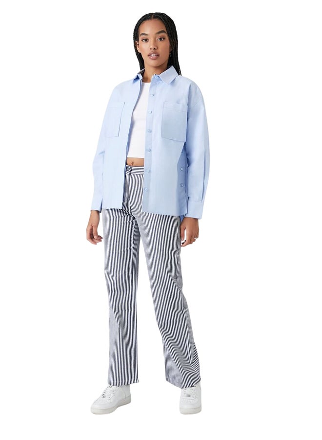 FOREVER 21 Poplin High-Low Shirt - Image 1