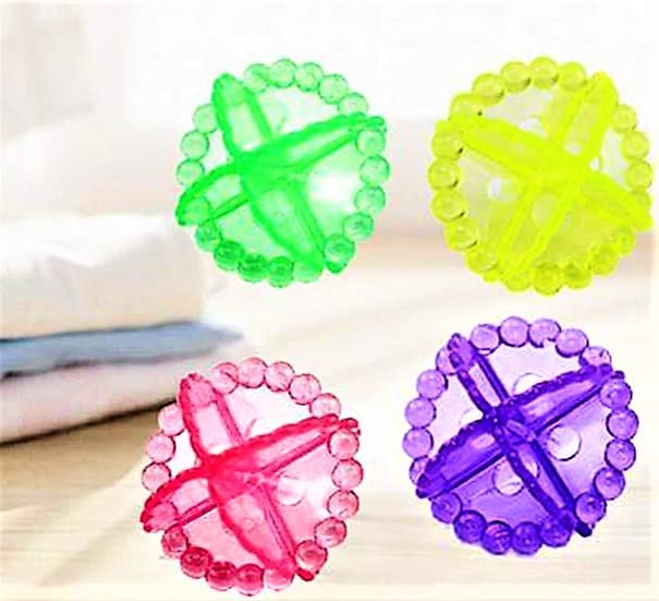 LA NEELJA Laundry Balls Dryer Balls Reusable Washing Machine Ball For Fabric Softener Clothes Cleaning Helper Cleaner For Washing Machine Multicolor 8Pcs - Image 5