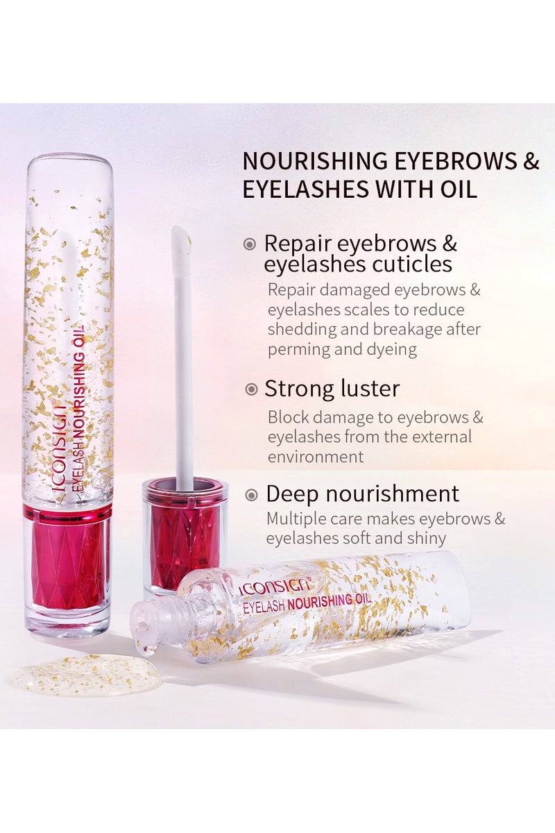 إيكونساين زيت تغذية الرموش والحواجب من آيكونساين - سيروم إصلاح غني بالذهب لنمو الرموش ولمعانها وقوتها - ترطيب عميق، تركيبة طبيعية غير دهنية، 10 مل - Image 2