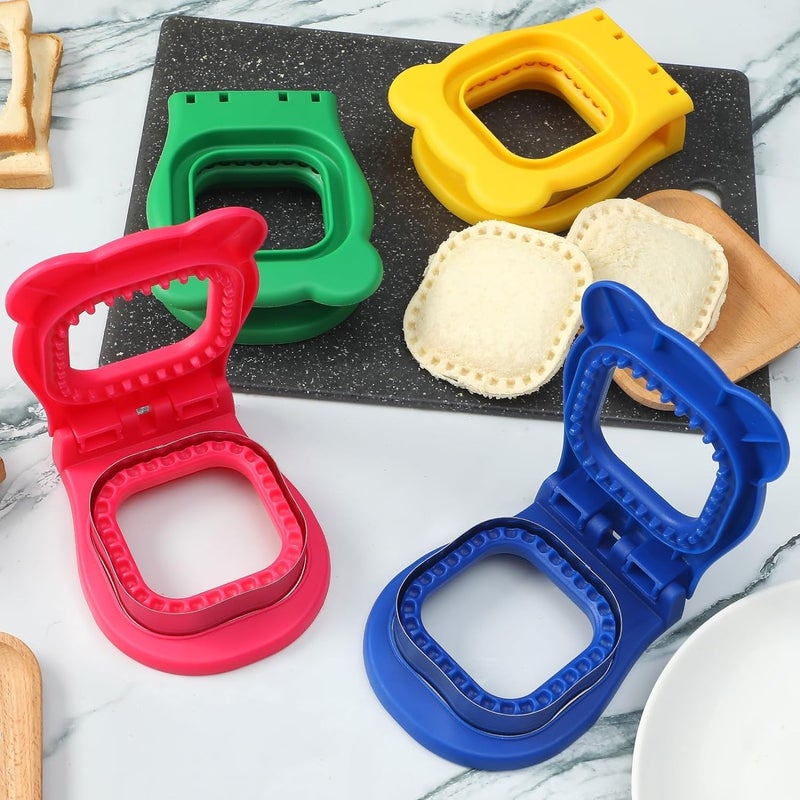 ESTAMINE Square Shaped Sandwich Cutter 4 inch Uncrustables Sandwich Maker Sandwich Cutter and Sealer for Kids Lunch Breakfast Easy to Use DIY Bread Sandwich Maker  - Image 5