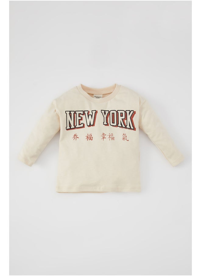 DeFacto - Babyboy Regular Fit Bike Neck Knitted Long Sleeve T-Shirt - Image 1