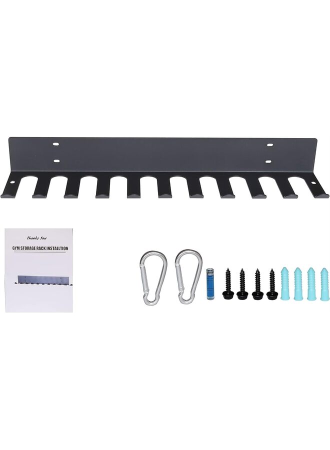 TMulti-Purpose Gym Equipment Storage Rack Resistance Bands Storage Hanger Barbell Rack Heavy Duty Gym Rack for Exercise Bands, Lifting Belts and Jump Ropes - Image 3