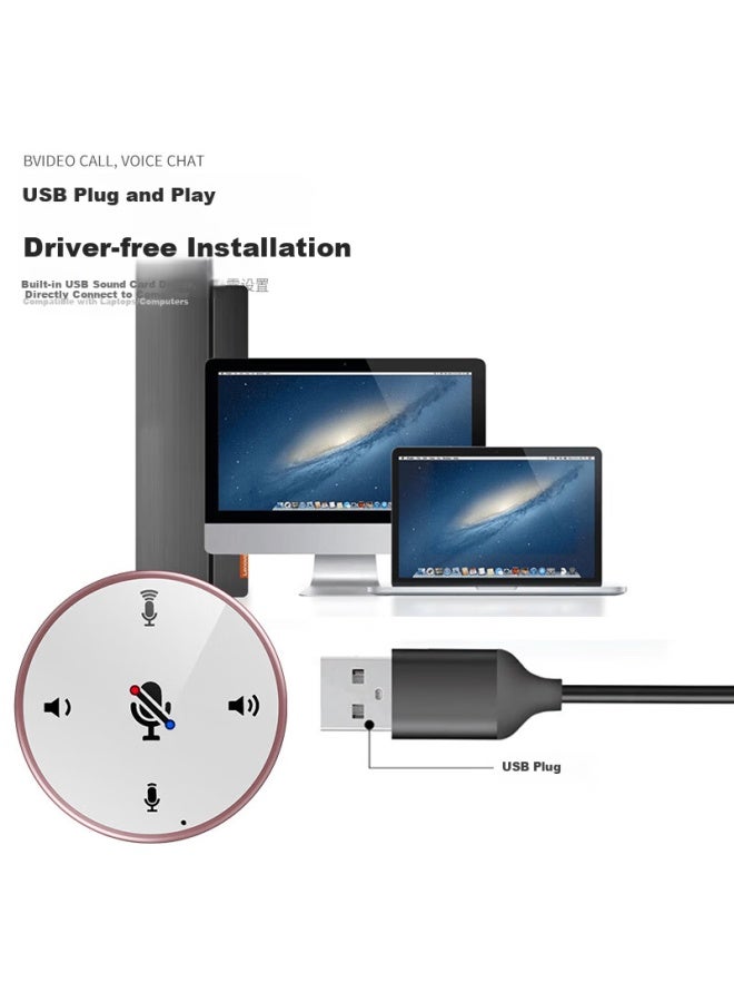 Nintaus Y02a Video Conference nidirectional Microphone Usb Computer Laptop Speaker With Mic Net Class Recording Bluetooth Microphone Game Desktop Speaker Platinum Gray