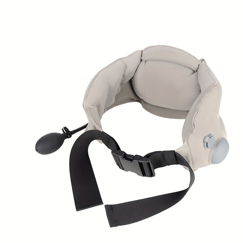 Grey Inflatable Lumbar Pillow for Office Travel and Long Drives - Image 5