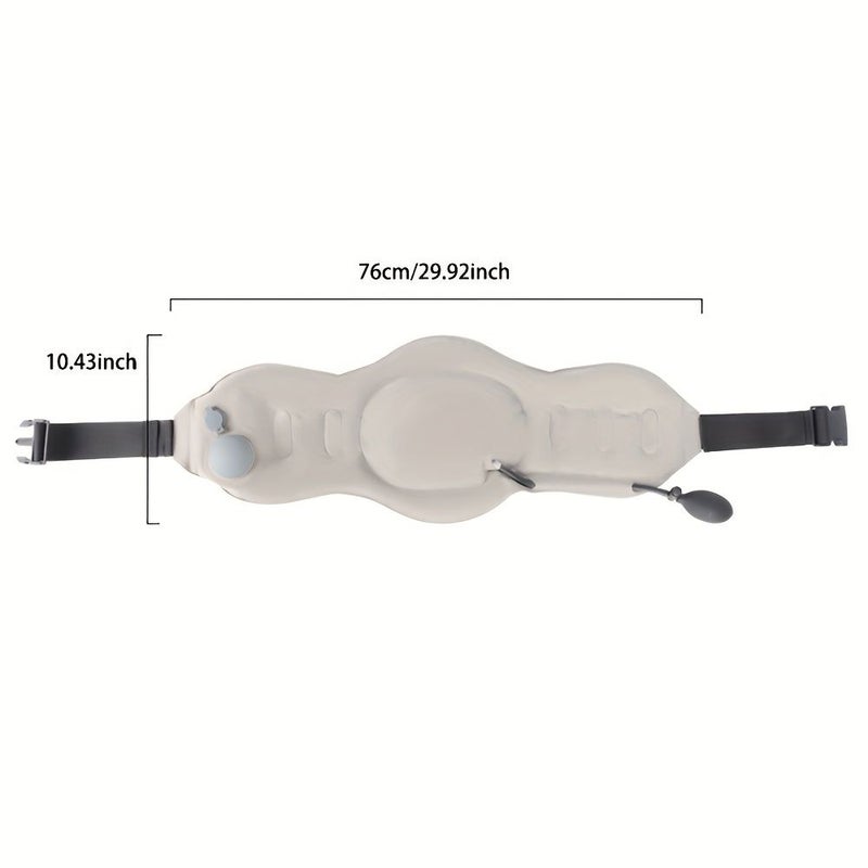 Grey Inflatable Lumbar Pillow for Office Travel and Long Drives - Image 3