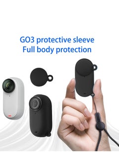 Y&D Rubber Sleeve Protection Accessories for Insta360 Go3 Action Camera High-Quality Silicone Cover Scratch Fingerprint Dust Comprehensive Anti-Seismic Anti-Scratch Design Black  - Image 2