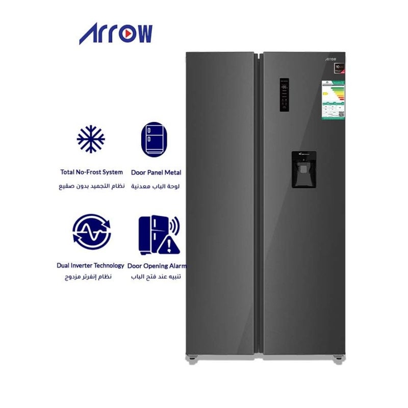 Frost Free Double Door Refrigerator for Home Use, Stainless Steel, Silver, 534-Liter Capacity with Power Saving Digital Control Panel - Image 4