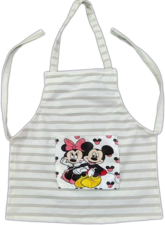 XY DECOR Kids 3-6 Years Old Cotton Waterproof Kitchen Apron -2 Pc,Apron With Pocket, Apron For Kids Girls Boys Cooking, Baking Art Painting- Assorted Cartoon Print on Pocket - Image 2
