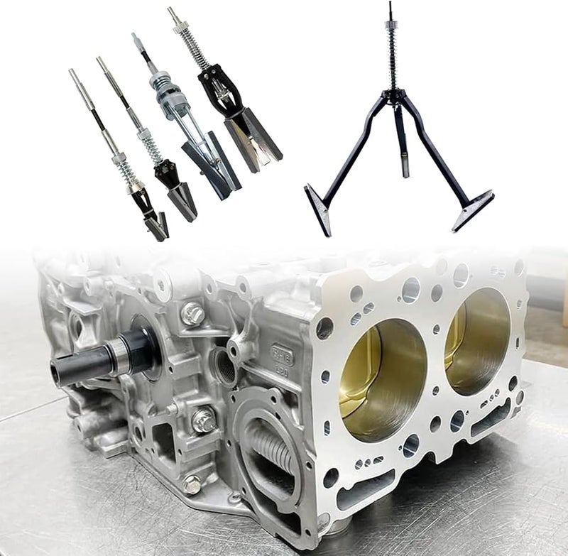 مجموعة إزالة الصقل من أسطوانات المحرك أداة ثلاثية الشعب قابلة للتعديل 19-64 مم قطر أحجار طويلة - Image 3