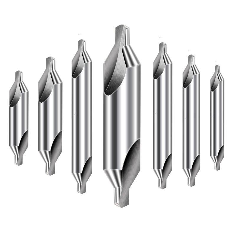 Aleric Center Drill Bits Set - High Speed Steel Center Drill Bits Kit Countersink Tools for Lathe Metalworking, 7 pcs 60-Degree Angle Center Drill Bits in Size 1.0 1.5 2.0 2.5 3.0 4.0 5.0 - Image 2