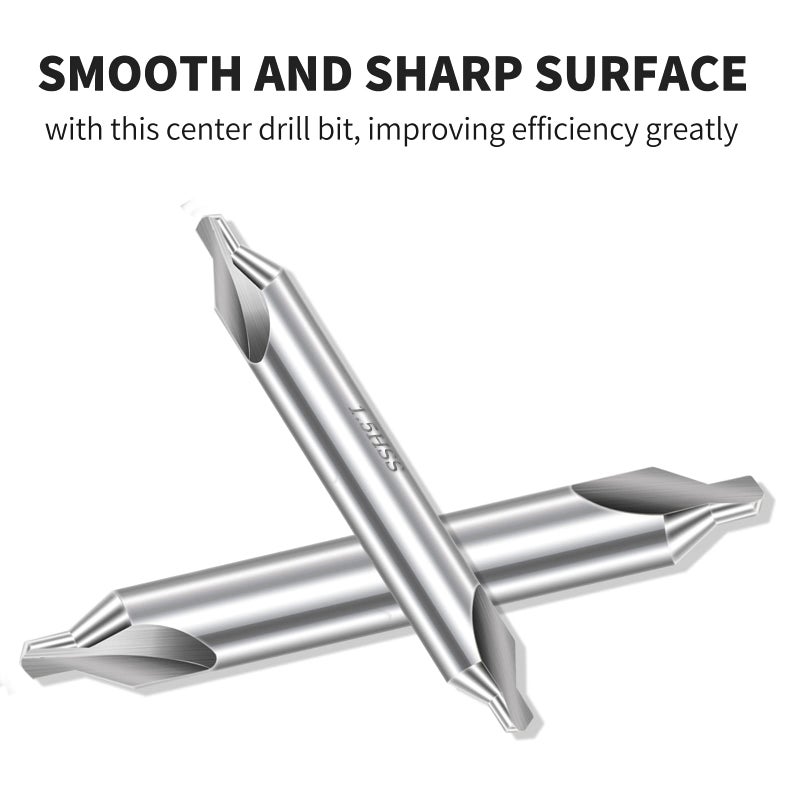 Aleric Center Drill Bits Set - High Speed Steel Center Drill Bits Kit Countersink Tools for Lathe Metalworking, 7 pcs 60-Degree Angle Center Drill Bits in Size 1.0 1.5 2.0 2.5 3.0 4.0 5.0 - Image 4
