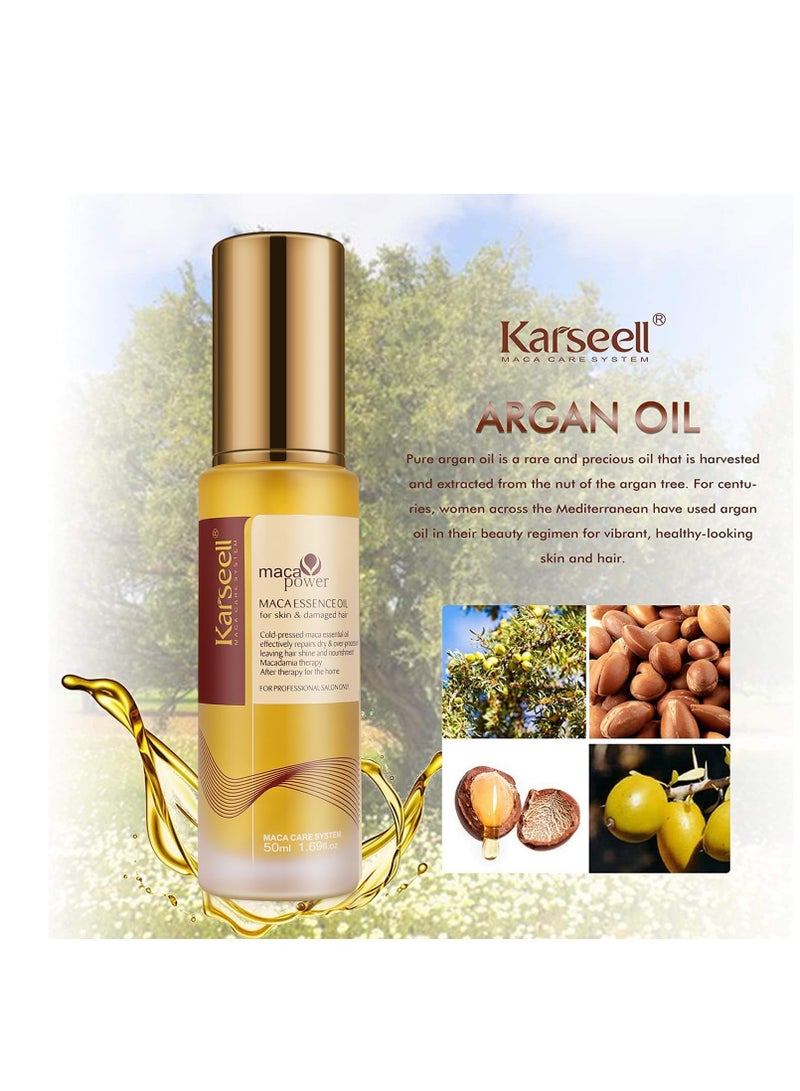 Generic Revitalize Your Hair with Cold Pressed Moroccan Argan Oil Serum  Lightweight Solution for Dry Damaged Hair (50ml)  - Image 2
