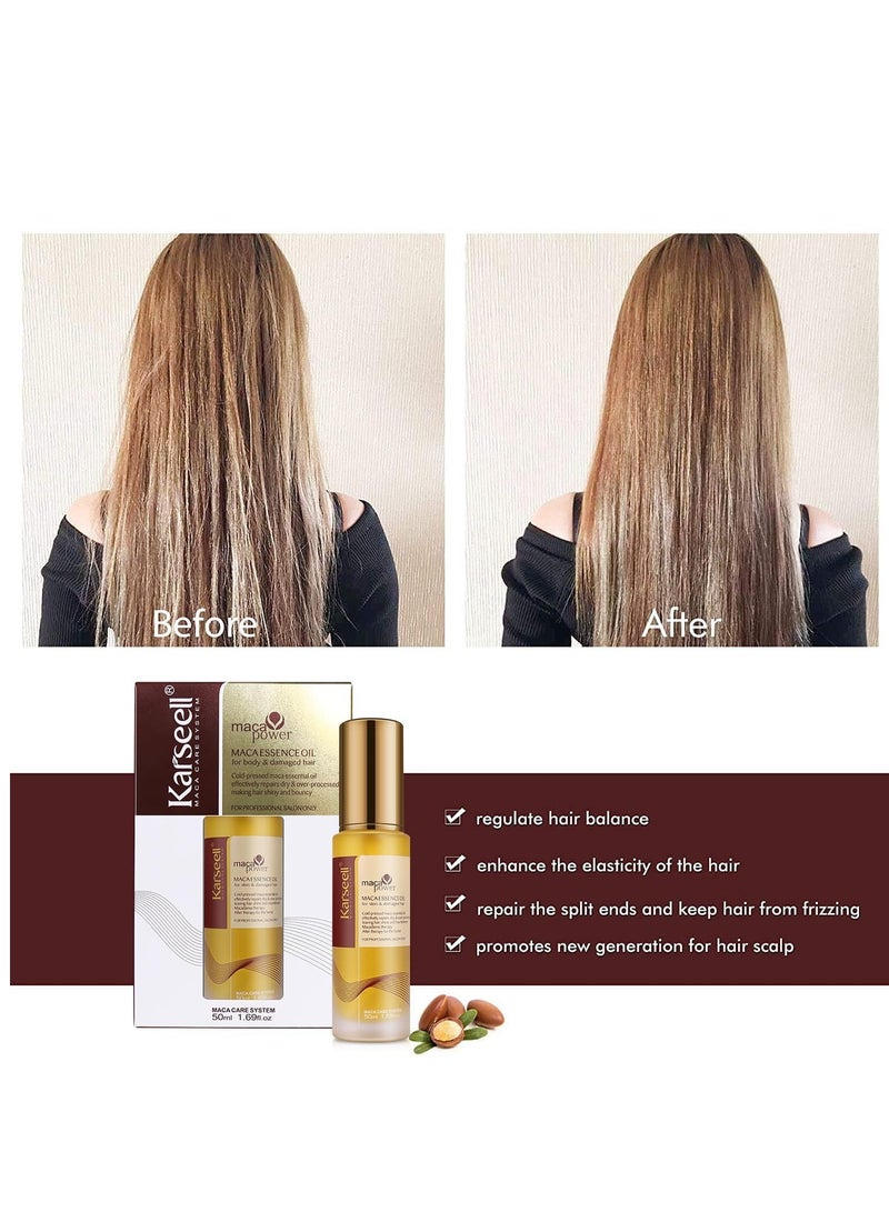 Generic Revitalize Your Hair with Cold Pressed Moroccan Argan Oil Serum  Lightweight Solution for Dry Damaged Hair (50ml)  - Image 4
