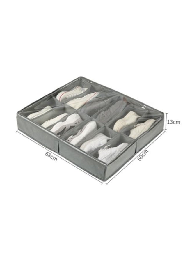 Storage bin Fabric Storage Box Fabric Shoe Box Household Underbed Transparent Shoe Organiser Foldable for Shelves, Toys, Clothes  - Image 5